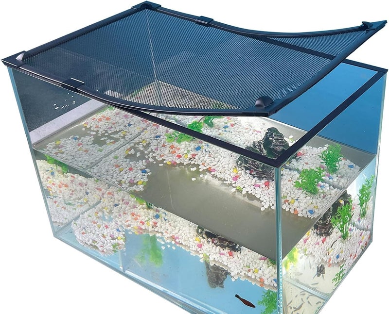 RODENET Magnetic Fish Tank Cover Net Aquarium Lid Mesh Top Hood Cut to Any Size Ventilation Transparency Anti-Jumping Aquarium Cover (39"X19") - Image 1